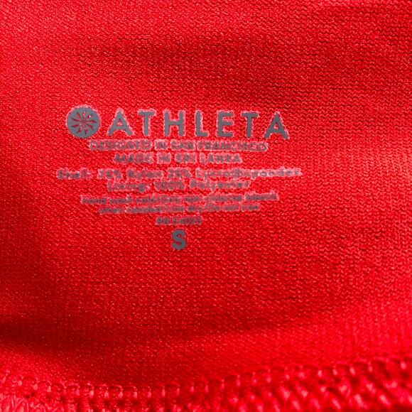 Athleta Red Side Scrunch Swim Tank - Size Small - Picture 9 of 13